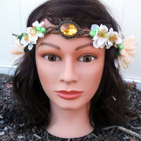 Woodland Forest Fairy Flower Crown Halloween Costume Headband Headpiece  - Thumbnail 3