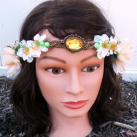 Woodland Forest Fairy Flower Crown Halloween Costume Headband Headpiece  - Thumbnail 4