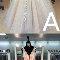 V Neck Long Sexy Prom Dress,A Line Wedding Dresses - Thumbnail 2