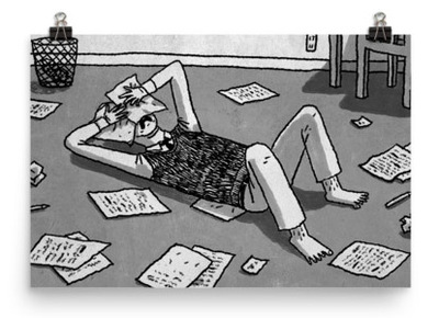 Writer's Block - 12x18 poster