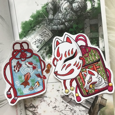 Omamori inari mountain - stickers