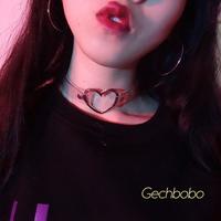 Punk Transparent Heart Choker - Thumbnail 1