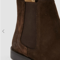 Handmade Chelsea Brown Suede Leather Boots  Dress Formal Boots Men's - Thumbnail 1