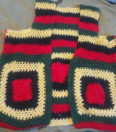  4 Color Crochet Vest