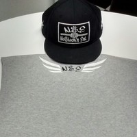 No$lack'nClothnLine. (Grey,Black&White) (Sleeveless) T-shirt. - Thumbnail 1