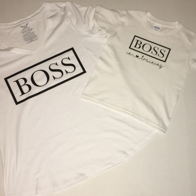 "boss" - mommy & me tshirts *pick your color*