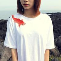 FREE SHIPPING Carp Embroidery Unisex T-shirt - Thumbnail 2
