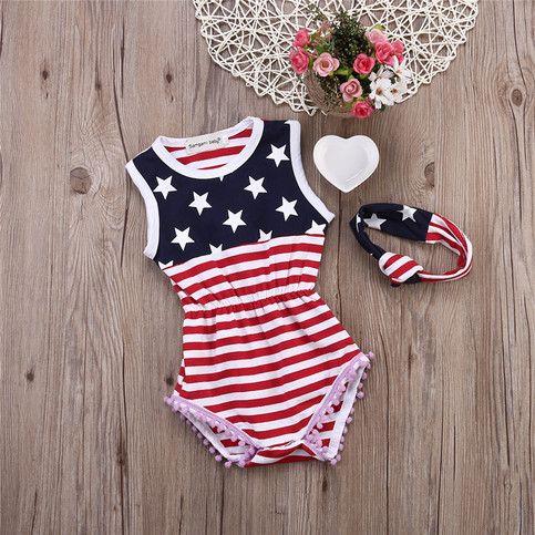 Merica Onesie and Headband Set