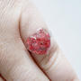 Real Pressed Flower and Resin Heart Ring in Red-2