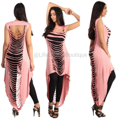 VICTORIA MAXI TOP BLUSH PINK