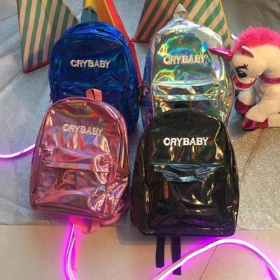 Cry baby hologram backpack