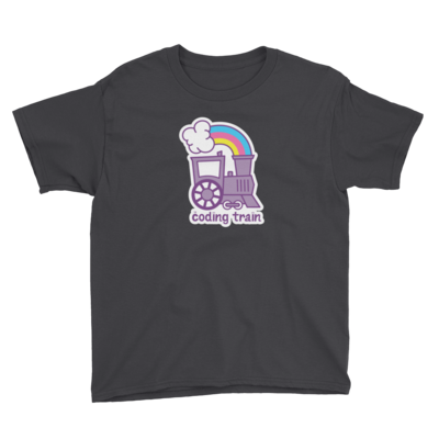 Kids' Black T-shirt - Simple Train