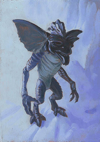 Stripe the Gremlin painting