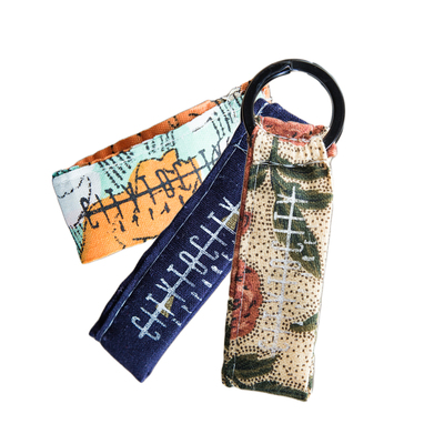 City to city fabric key rings