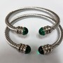Silver Stainless Steel, Adjustable Round Cuff Cable, Bracelet Unisex-4