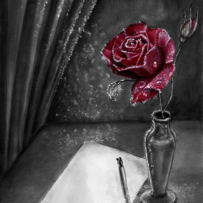 Frozen rose - original artwork