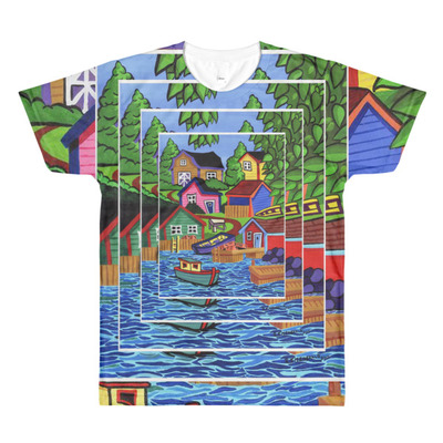 Fitzgerald collection - 3 boats and a fishtable perspective loud shirt - from michael david art