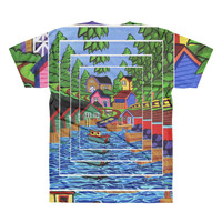 Fitzgerald Collection - 3 Boats and a Fishtable perspective loud shirt - from Michael David Art - Thumbnail 1