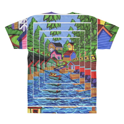 Fitzgerald collection - 3 boats and a fishtable perspective loud shirt - from michael david art