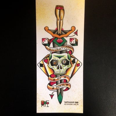 Straight edge ruination of man print