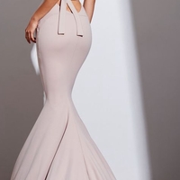 Sexy v neck mermaid  long prom dress,evening dresses - Thumbnail 1