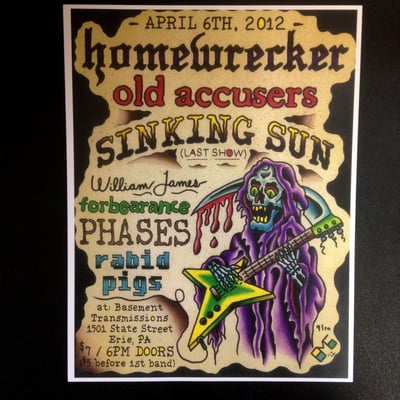 Erie homewrecker show 8.5 x 11 print
