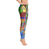 Reilly Fitzgerald Collection - 3 Boats and a Fishtable Leggings - from Michael David Art - Thumbnail 5