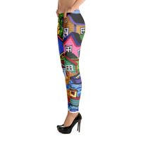 Reilly Fitzgerald Collection - 3 Boats and a Fishtable Leggings - from Michael David Art - Thumbnail 6