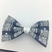 Doctor Who Inspired Wibbly Wobbly Timey Whimey Small Fabric Hair Bow - Whovian Geeky Clip - Thumbnail 1