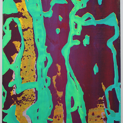 Yellow magenta lime green cub run