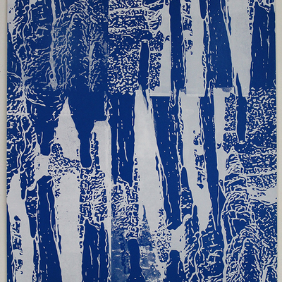 White endless on blue