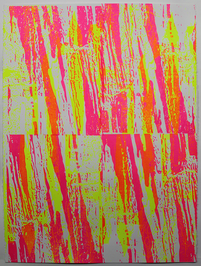 Fluorescent Pink Grand over yellow Endless