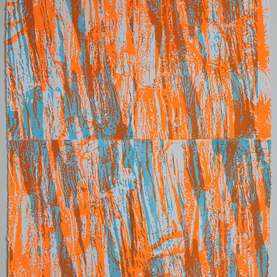 Fluorescent orange bristol blue grand four times