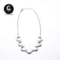 Crescent moon silver necklace - Thumbnail 1
