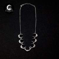 Crescent moon silver necklace - Thumbnail 2