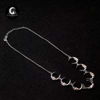 Crescent moon silver necklace - Thumbnail 3