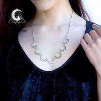 Crescent moon silver necklace - Thumbnail 4