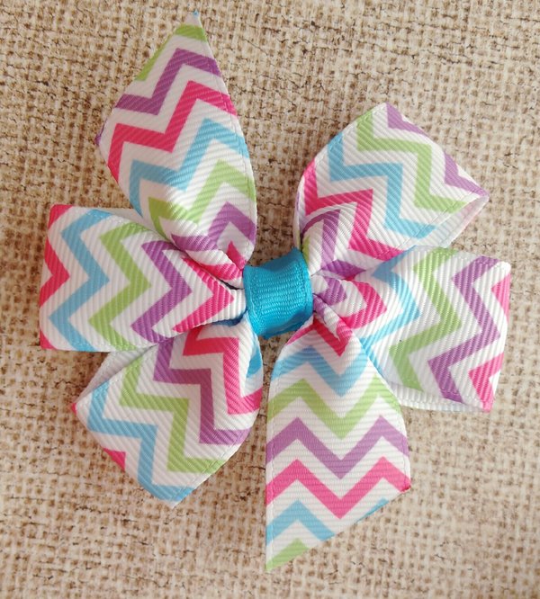 Chevron Hair Bow/ Rainbow Hair Bow / Pinwheel Bow / Chevron Accessories