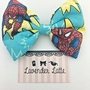 Spiderman Comic Book Large Hair Bow - Superhero Hair Clip-1