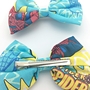Spiderman Comic Book Large Hair Bow - Superhero Hair Clip-4