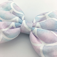 Mermaid Scales Watercolour Pastel Large Fabric Bow - Thumbnail 3