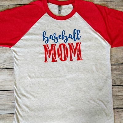 Baseball mom raglan