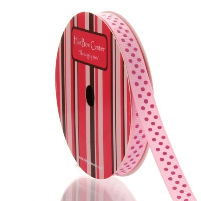 Pearl Pink/ Hot Pink Swiss Dots