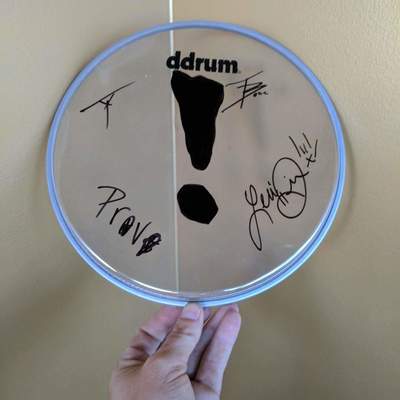 ! signed custom drum head