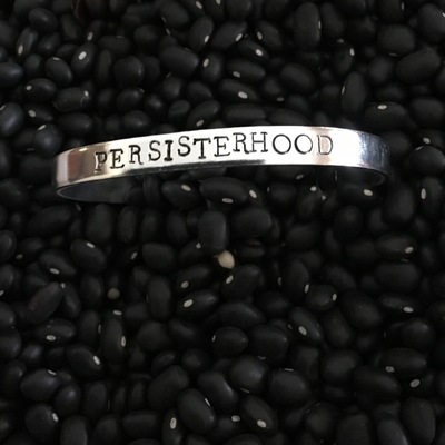 Persisterhood hand stamped bracelet 