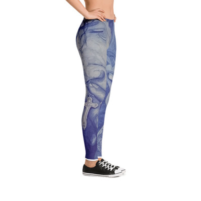 Persiani collection - blue prayer leggings - from michael david art
