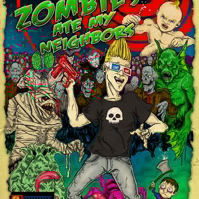 Zombies ate my neighbors 13x19 print