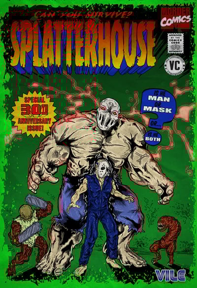 Can you survive... SPLATTERHOUSE  13x19 Print