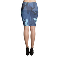 Michael David camo Collection - In November Rain Camo Pencil Skirt - Thumbnail 1