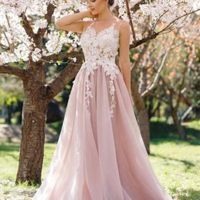 2017 prom dresses,light pink prom dresses,lace applique prom dresses,long prom dress, evening dress,bd170413